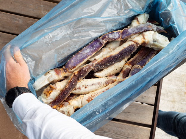 Norwegian Red King Crab in box